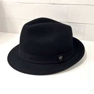 DPC Black Fedora 100% Wool Size Large